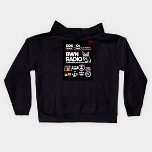 Bwn Radio Through the Years design Kids Hoodie